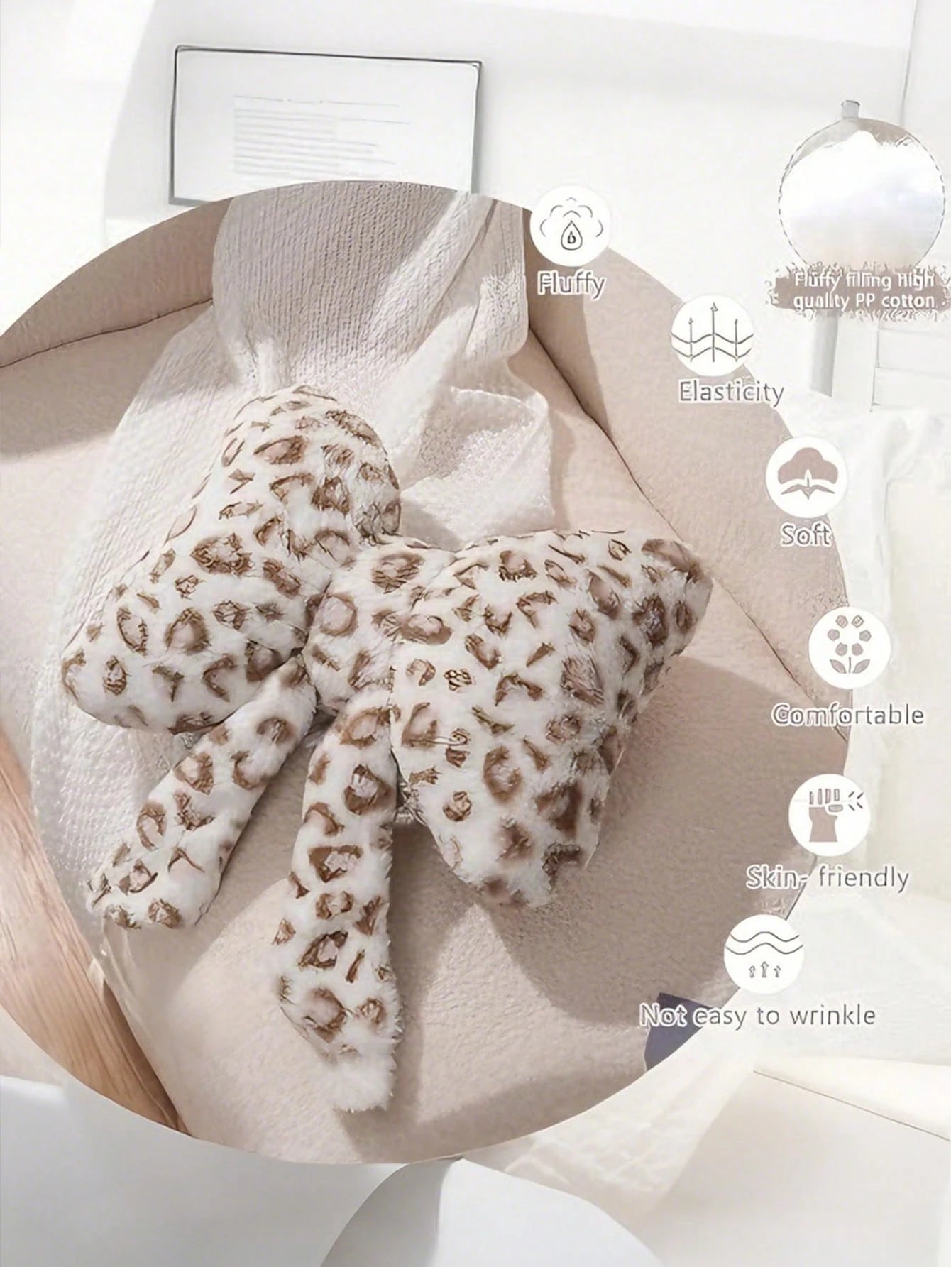 1pc Bowknot Decorative Cute Cushion, Suitable For Bed Sofa, Soft Plush Cushion Gift, Suitable For Sofa Bedroom Living Room Home Decor, Room Decor, Cushion Cover, Bedroom Room Decor, Outdoor Pillows, T