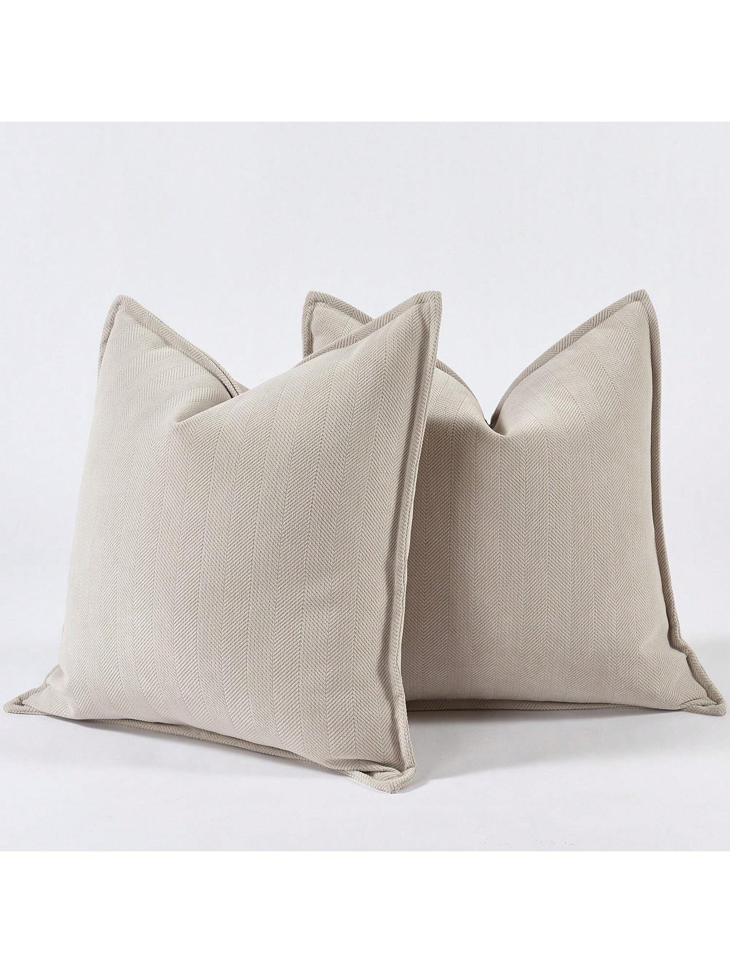 1pc Brick Red (Unfilled) Fishbone Pattern Piping Decorative Throw Pillow Case, Modern Luxurious Soft Chenille Piping Cushion Cover, Suitable For Sofa, Bed, Bedroom, Office, Hotel, All Season