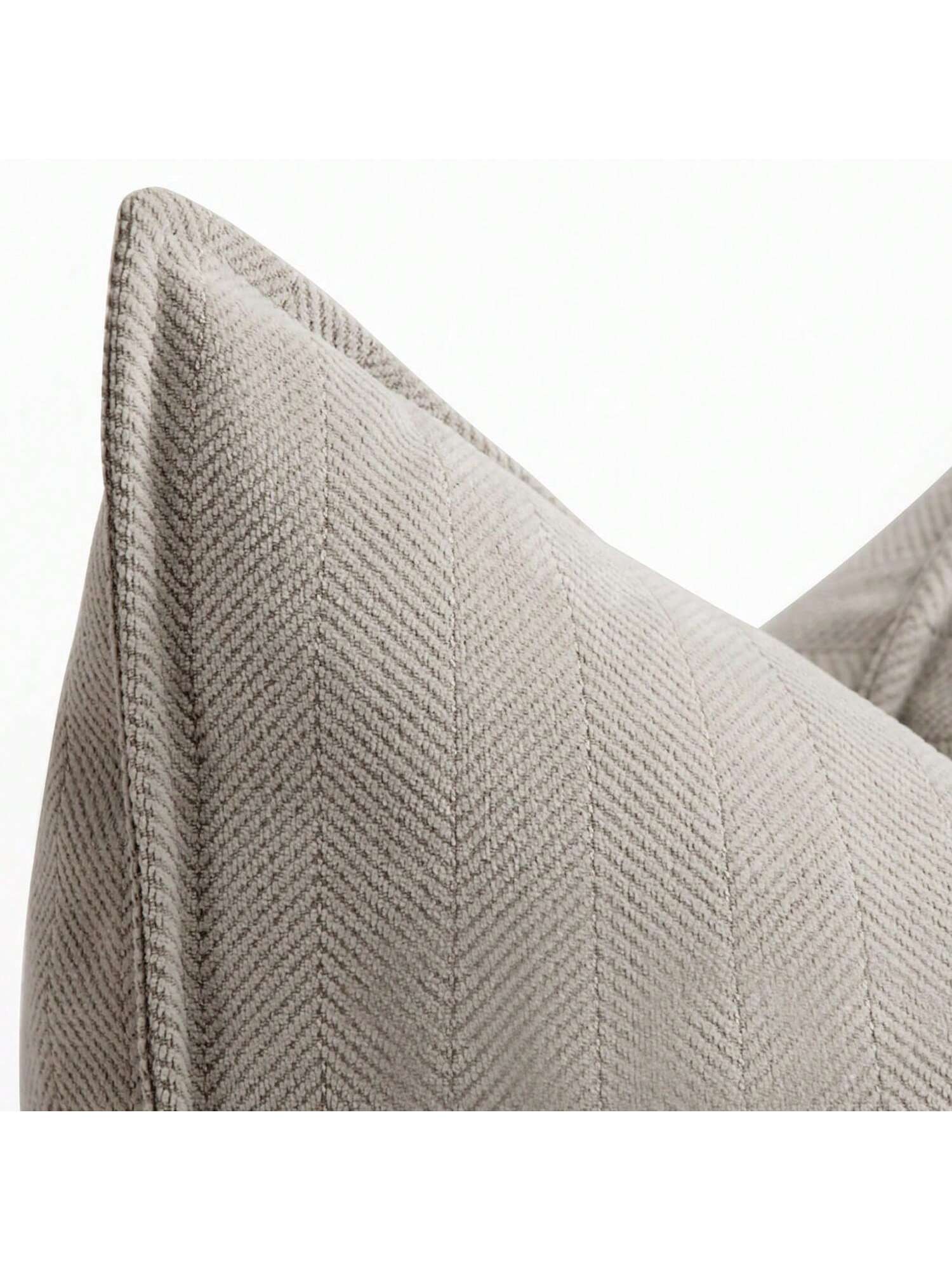 1pc Brick Red (Unfilled) Fishbone Pattern Piping Decorative Throw Pillow Case, Modern Luxurious Soft Chenille Piping Cushion Cover, Suitable For Sofa, Bed, Bedroom, Office, Hotel, All Season