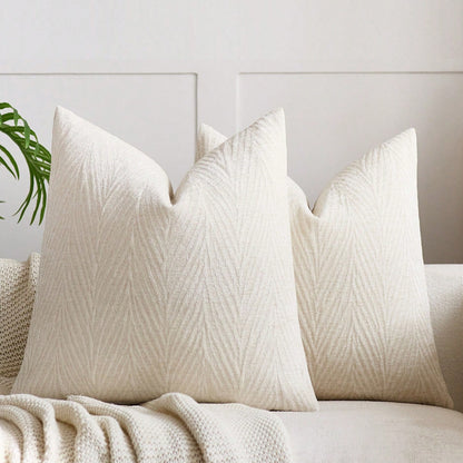 1pc Brown (Insert Not Included) Vintage 3D Leaf Texture Pillow Case, Fashionable Minimalist Farmhouse Chenille Soft Thick Cushion Cover, Suitable For Daily Home, Holiday Gift, Sofa, Bed, Living Room
