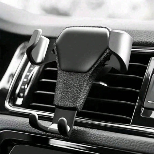 1Pc Car Air Outlet Car Holder Multifunctional Mobile Phone Navigation Holder Gravity Car Phone Holder Leather Pattern Holder Car Accessories