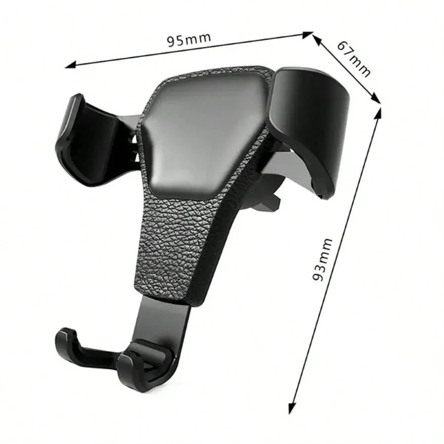 1Pc Car Air Outlet Car Holder Multifunctional Mobile Phone Navigation Holder Gravity Car Phone Holder Leather Pattern Holder Car Accessories