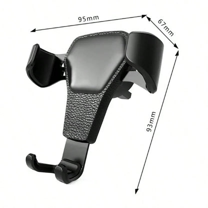1Pc Car Air Outlet Car Holder Multifunctional Mobile Phone Navigation Holder Gravity Car Phone Holder Leather Pattern Holder Car Accessories