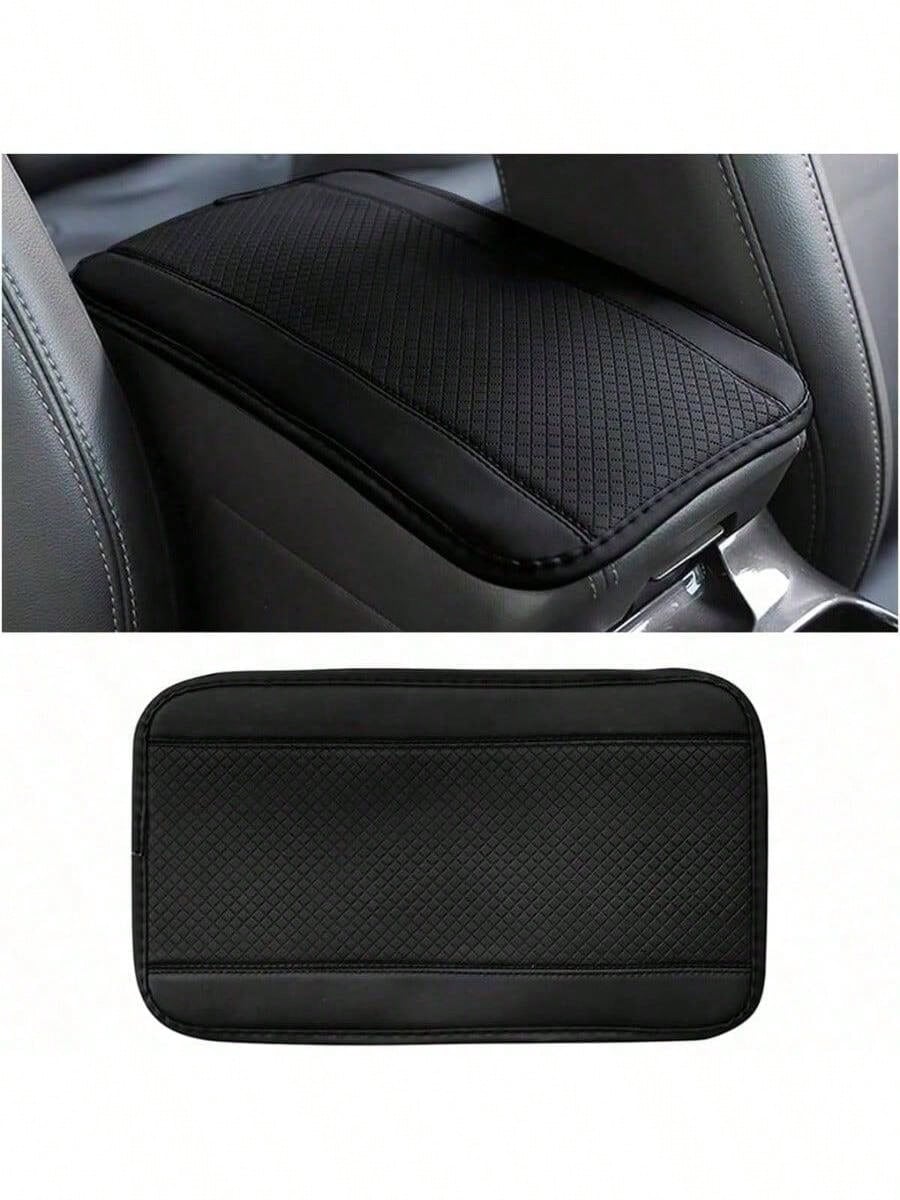 1pc Car Center Console Pad, PU Leather Center Console Mats, Universal Car Armrest Pad, Breathable Vehicle Armrest Box Pad, Soft Central Handrail Box Cover Pad, Car Interior Anti-Slip Armrest Cushion P