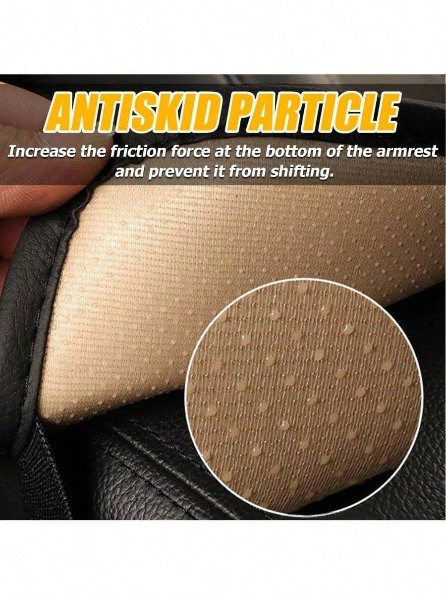 1pc Car Center Console Pad, PU Leather Center Console Mats, Universal Car Armrest Pad, Breathable Vehicle Armrest Box Pad, Soft Central Handrail Box Cover Pad, Car Interior Anti-Slip Armrest Cushion P