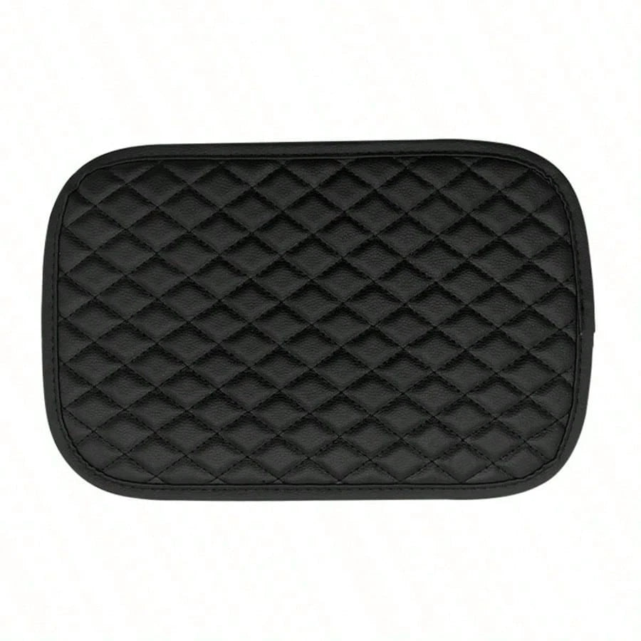 1pc Car Center Console Pad, PU Leather Center Console Mats, Universal Car Armrest Pad, Breathable Vehicle Armrest Box Pad, Soft Central Handrail Box Cover Pad, Car Interior Anti-Slip Armrest Cushion P