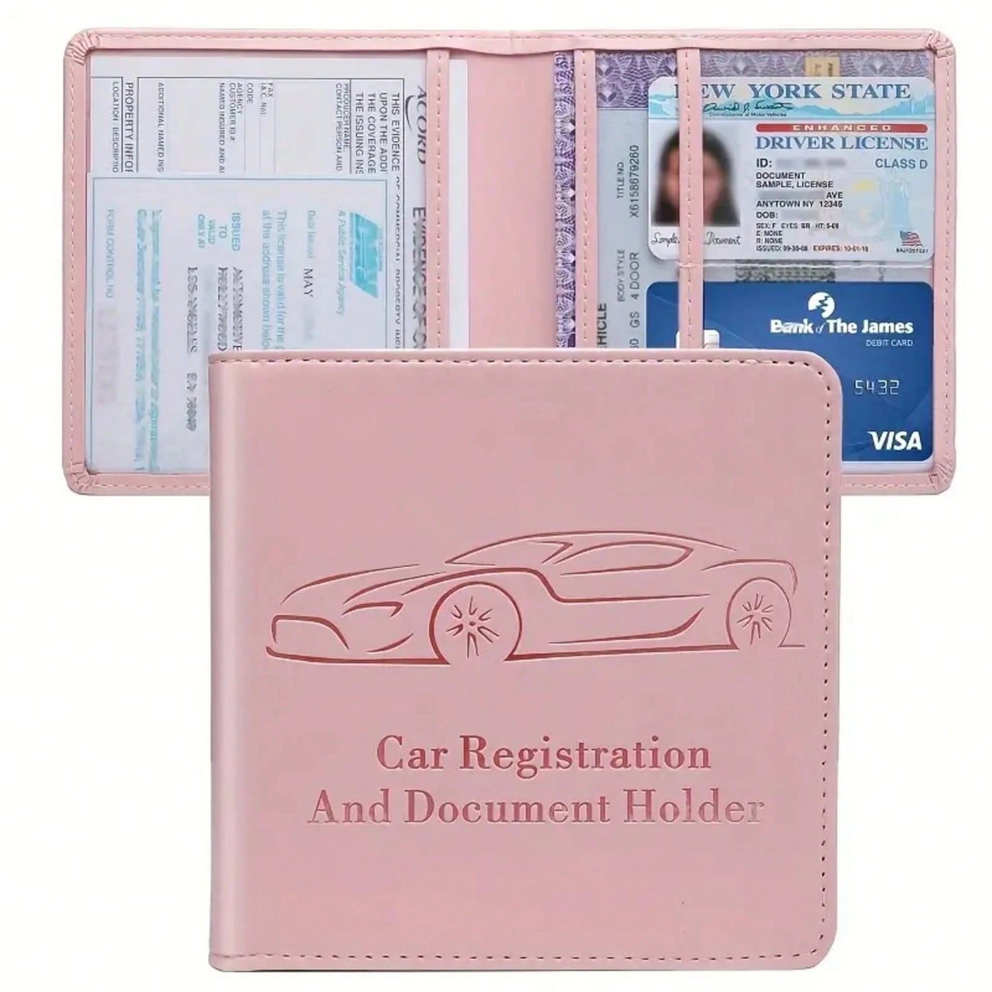 1pc Car Driver'S License Holder, Portable Multifunctional Document Pouch, Coin Purse, Card Holder, Unisex 11K+ Sold Sourced From Chisheng Home Furnishing Bouti