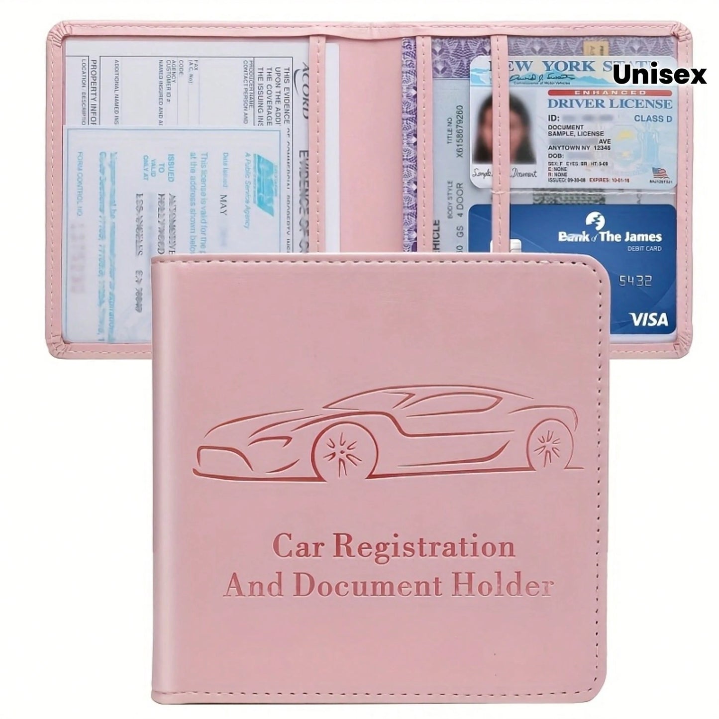 1pc Car Driver'S License Holder, Portable Multifunctional Document Pouch, Coin Purse, Card Holder, Unisex 11K+ Sold Sourced From Chisheng Home Furnishing Bouti
