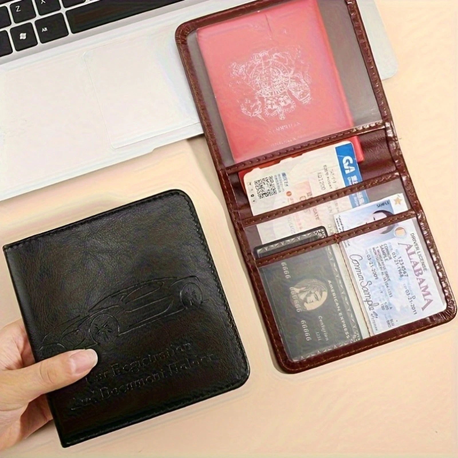 1pc Car Driver'S License Holder, Portable Multifunctional Document Pouch, Coin Purse, Card Holder, Unisex 11K+ Sold Sourced From Chisheng Home Furnishing Bouti