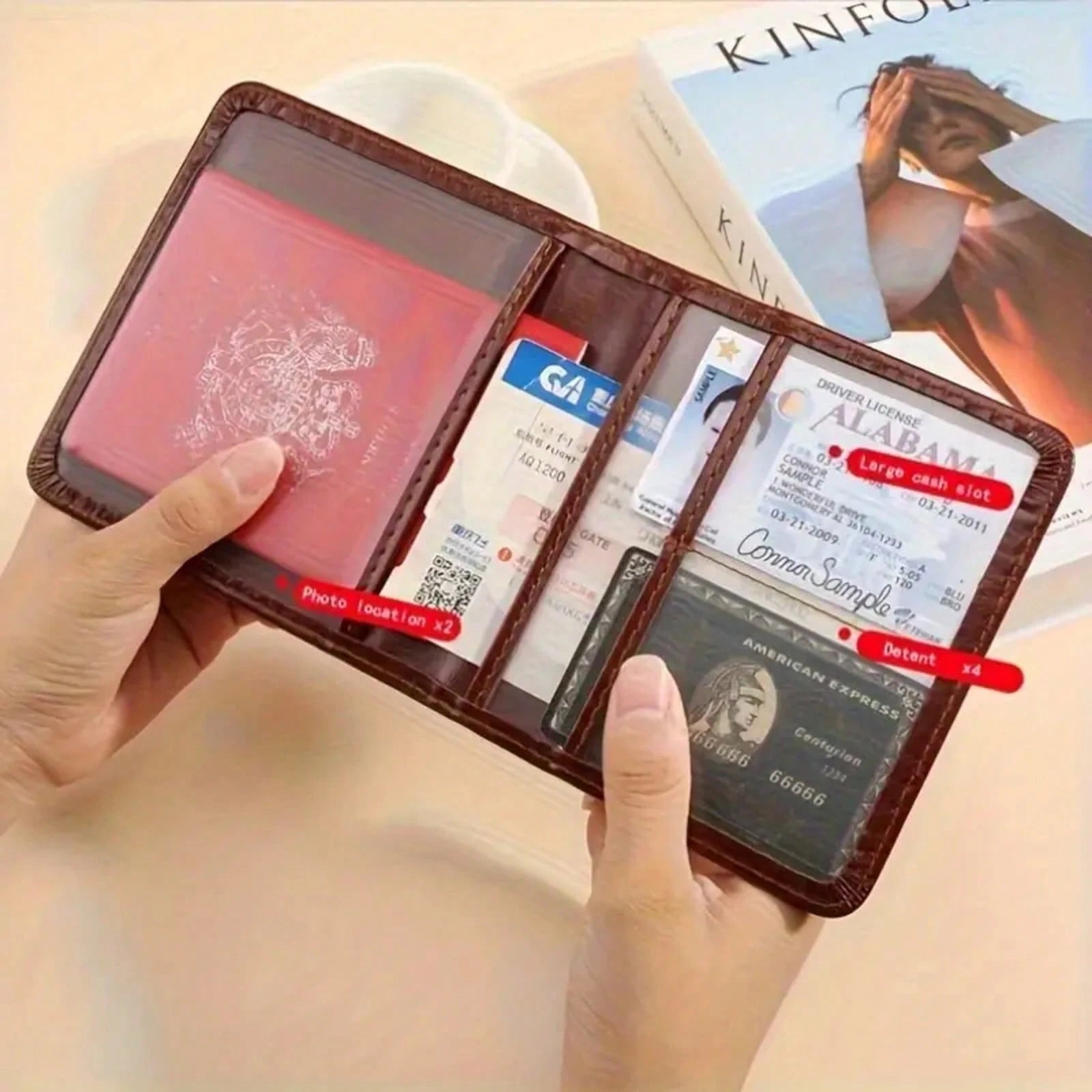 1pc Car Driver'S License Holder, Portable Multifunctional Document Pouch, Coin Purse, Card Holder, Unisex 11K+ Sold Sourced From Chisheng Home Furnishing Bouti