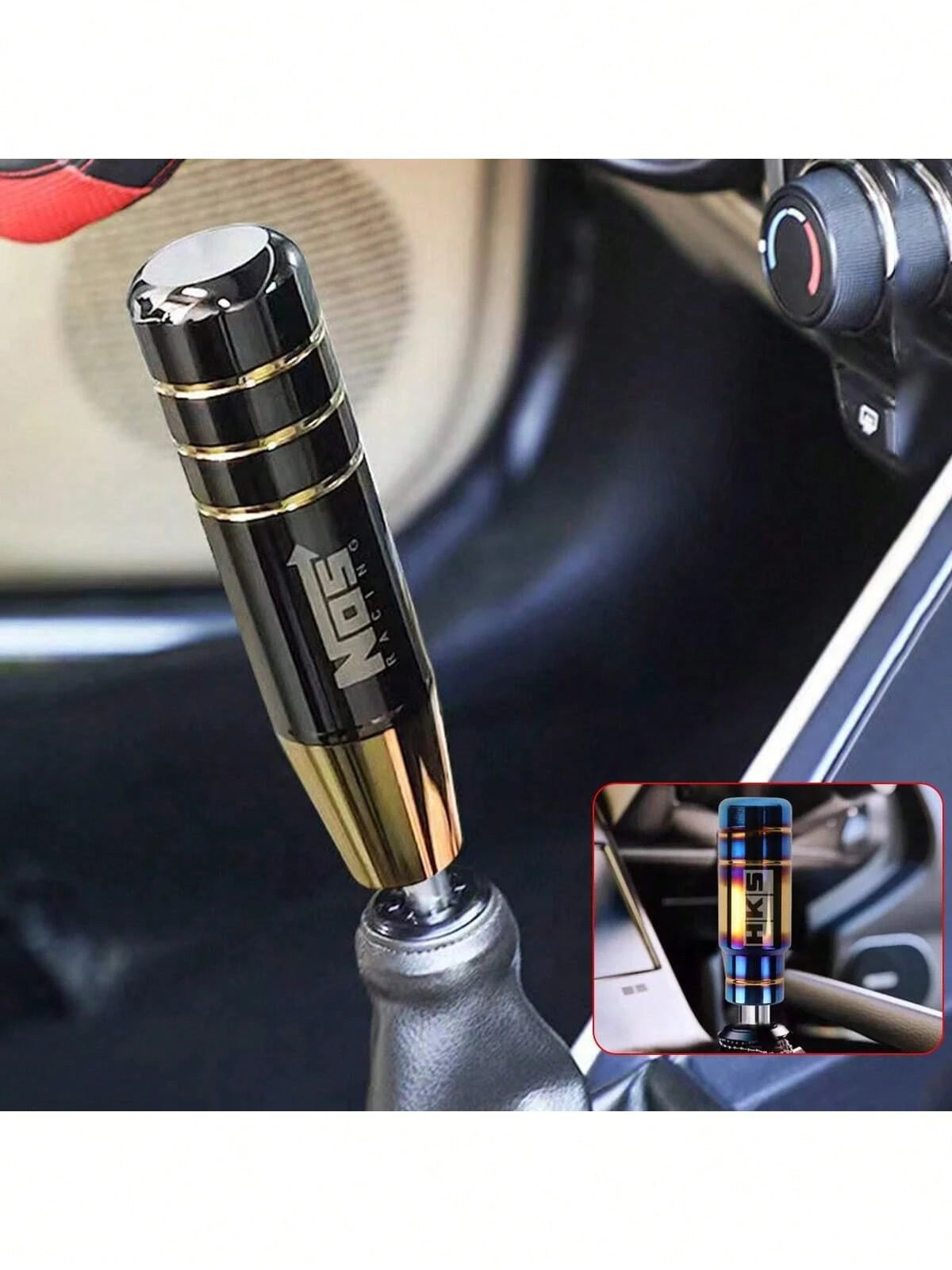 1pc Car Gear Shift Knob Extender, Personalized Gear Shift Lever Handle Replacement, Universal Alloy Gear Shift Knob, Car Accessories