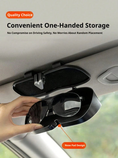 1PC Car Glasses Box Portable Car Fashion Glasses Holder In The Car Driving Glasses Holder Eyeglass Case Sun Visor Car Lenses Holder