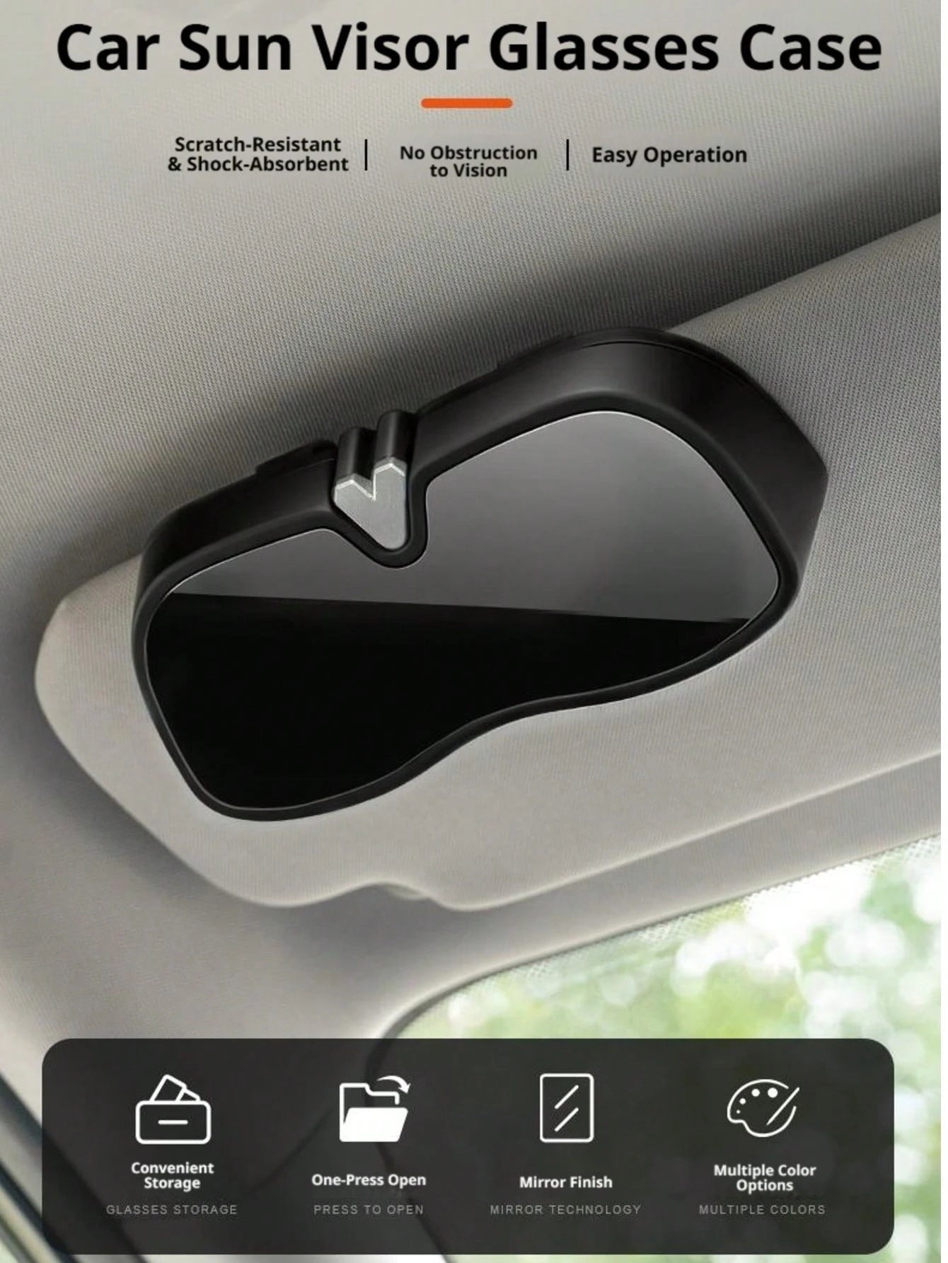 1PC Car Glasses Box Portable Car Fashion Glasses Holder In The Car Driving Glasses Holder Eyeglass Case Sun Visor Car Lenses Holder