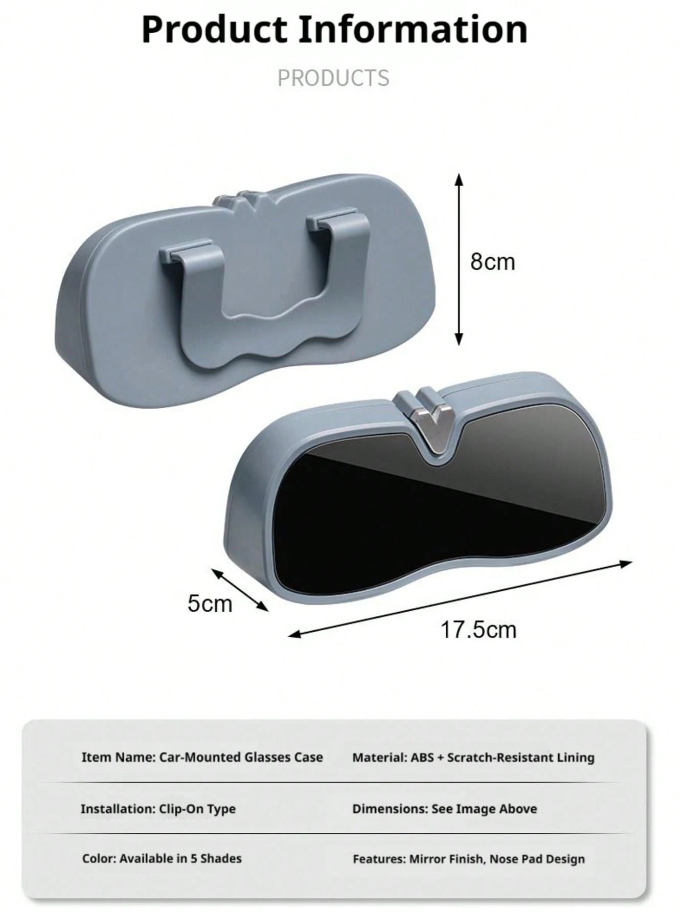 1PC Car Glasses Box Portable Car Fashion Glasses Holder In The Car Driving Glasses Holder Eyeglass Case Sun Visor Car Lenses Holder
