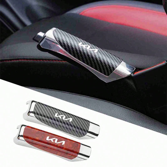 1pc Car Hand Brake Cover Handbrake Grips Protection Carbon Fiber For Kia Rio Ceed Sportage Cerato Soul Sorento Picanto Optima