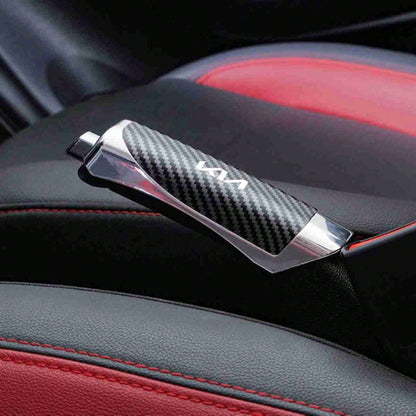 1pc Car Hand Brake Cover Handbrake Grips Protection Carbon Fiber For Kia Rio Ceed Sportage Cerato Soul Sorento Picanto Optima