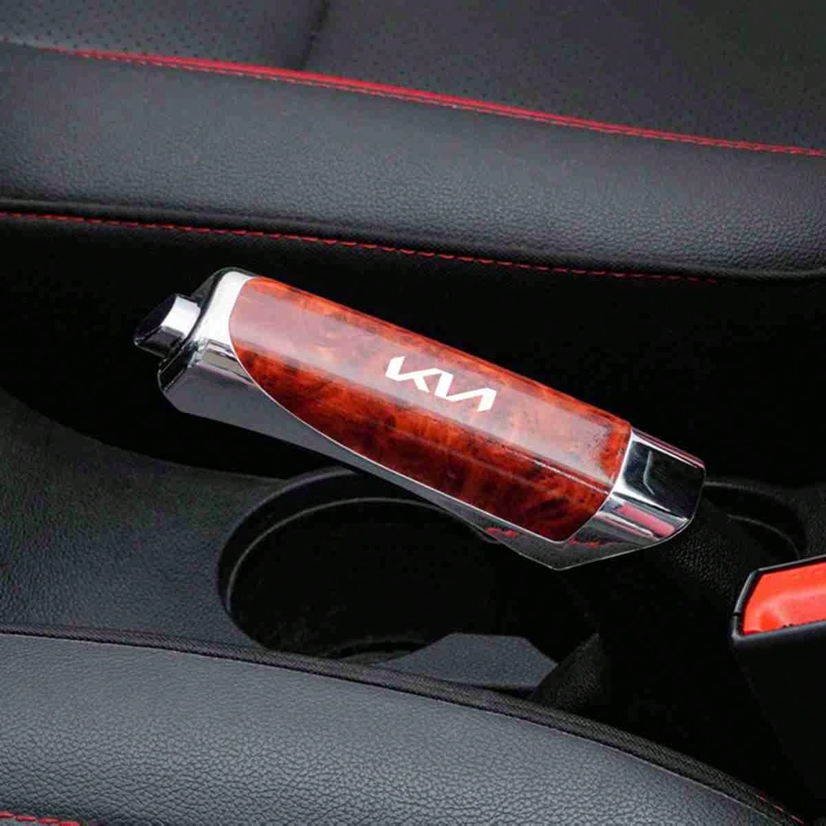 1pc Car Hand Brake Cover Handbrake Grips Protection Carbon Fiber For Kia Rio Ceed Sportage Cerato Soul Sorento Picanto Optima