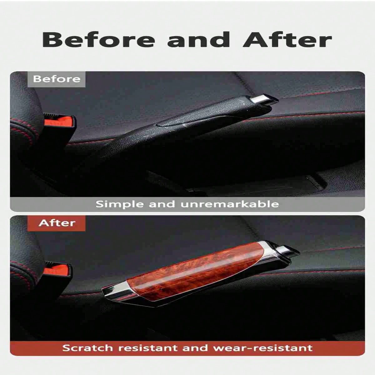 1pc Car Hand Brake Cover Handbrake Grips Protection Carbon Fiber For Kia Rio Ceed Sportage Cerato Soul Sorento Picanto Optima