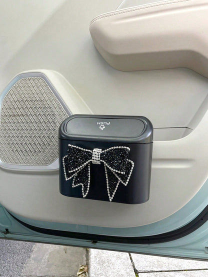 1pc Car Mounted Garbage Bin Hanging Car Decoration Garbage Bin Car Interior Storage Cleaning Garbage Bin Car Mounted Storage Waterproof Car Accessories