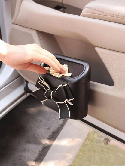 1pc Car Mounted Garbage Bin Hanging Car Decoration Garbage Bin Car Interior Storage Cleaning Garbage Bin Car Mounted Storage Waterproof Car Accessories