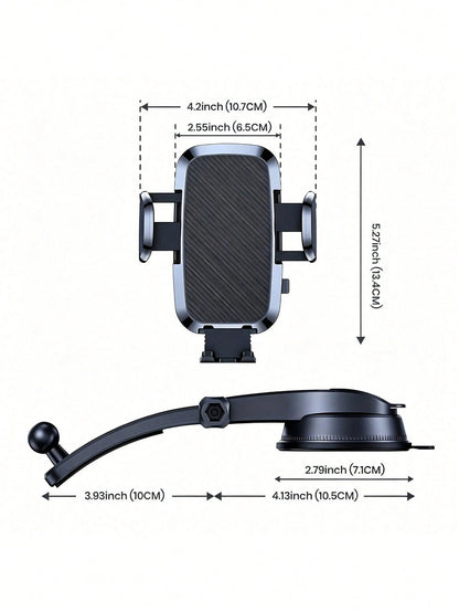 1pc Car Phone Holder Mount, Upgraded 360° Rotation Dashboard Stand, Strong Suction Handsfree Phone Mount, Universal Compatible For Car GPS Navigation