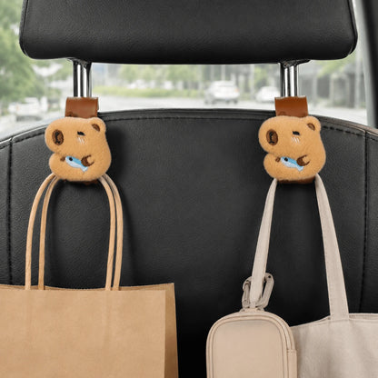 1Pc Car Seat Hook, Capybara Car Back Seat Storage Accessories, Car Decoration, Car Accessories, Can Be Hung On Seat Cushions, Car Travel Accessories,Travel Essentials