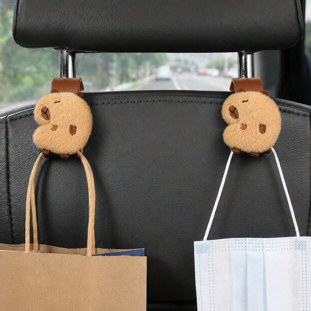 1Pc Car Seat Hook, Capybara Car Back Seat Storage Accessories, Car Decoration, Car Accessories, Can Be Hung On Seat Cushions, Car Travel Accessories,Travel Essentials