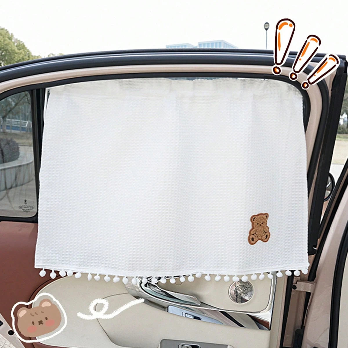 1pc Car Side Window Sunshade Suction Cup Interior Curtain Baby Children UV Protection Heat Insulation