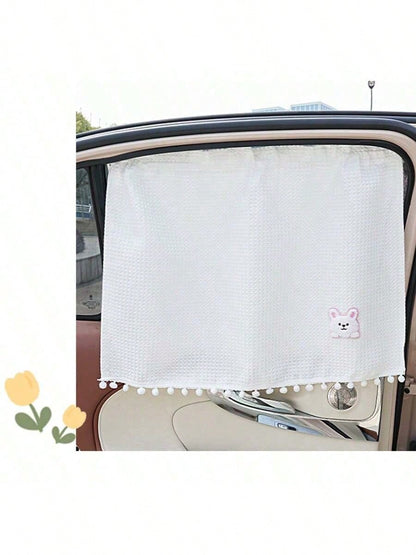 1pc Car Side Window Sunshade Suction Cup Interior Curtain Baby Children UV Protection Heat Insulation