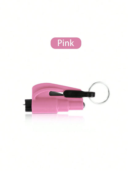 1pc Car Spring Window Breaker Multifunctional Mini Hammer Escape Keychain Portable Vehicle Emergency Glass Cutter Seat Belt Cutter