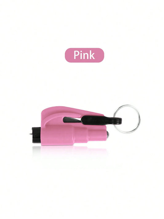 1pc Car Spring Window Breaker Multifunctional Mini Hammer Escape Keychain Portable Vehicle Emergency Glass Cutter Seat Belt Cutter