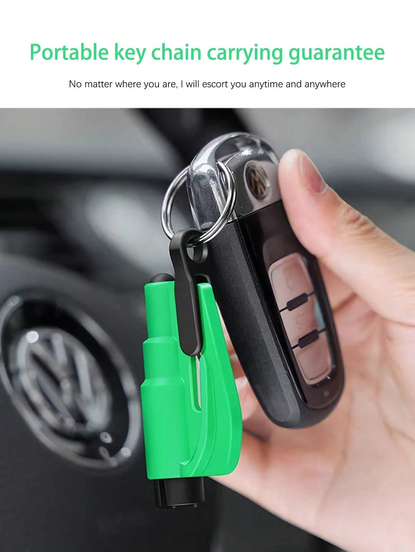 1pc Car Spring Window Breaker Multifunctional Mini Hammer Escape Keychain Portable Vehicle Emergency Glass Cutter Seat Belt Cutter