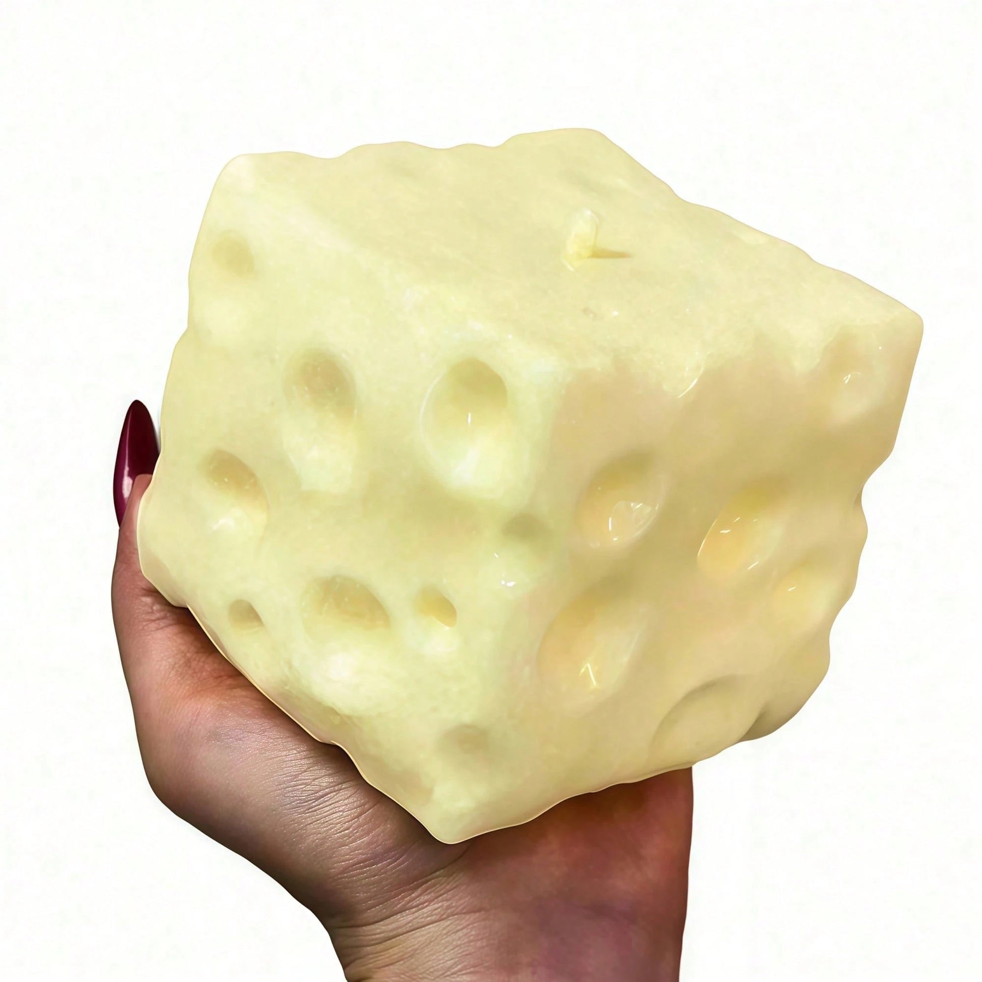 1pc Cheese Squishy, Giant Squishy Toys Cheese Cube Stress Relief Ball, Fidget Squishy Toy Cheese-Shaped Squeezable Ball, Non-Rebound, Stress-Relief Fingertip Toy, Cheese Squish Kids Toy, Crunchy Squis