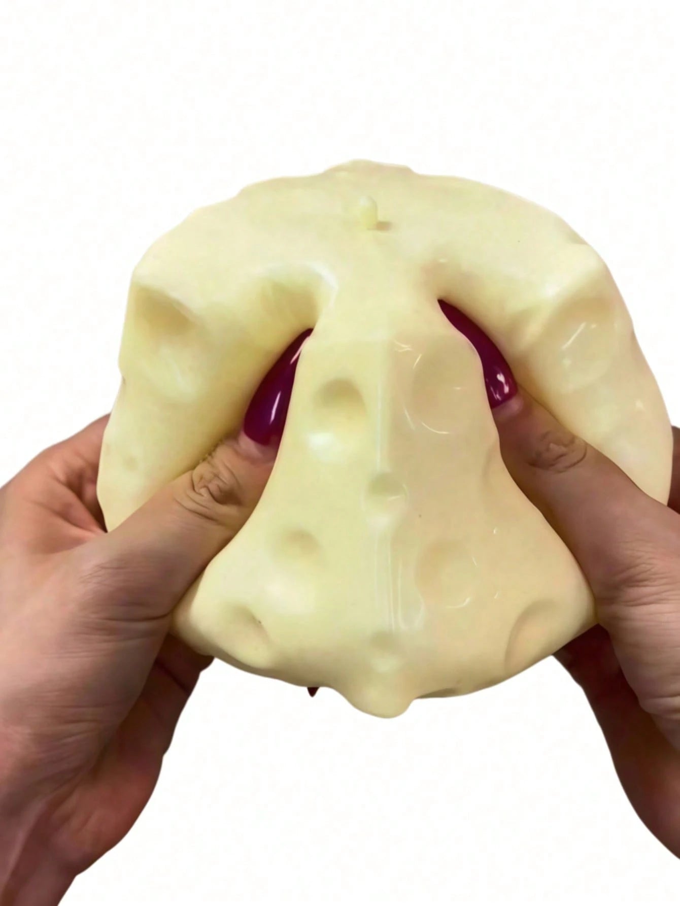 1PC Children Cheese Crunchy Squishy Toy, Oversized Cube Cheese Stress Relief Squeezable Ball, Non Rebound Fingertip Fidget Squishies, Holiday Gift Decompression Toy Soft Cheese