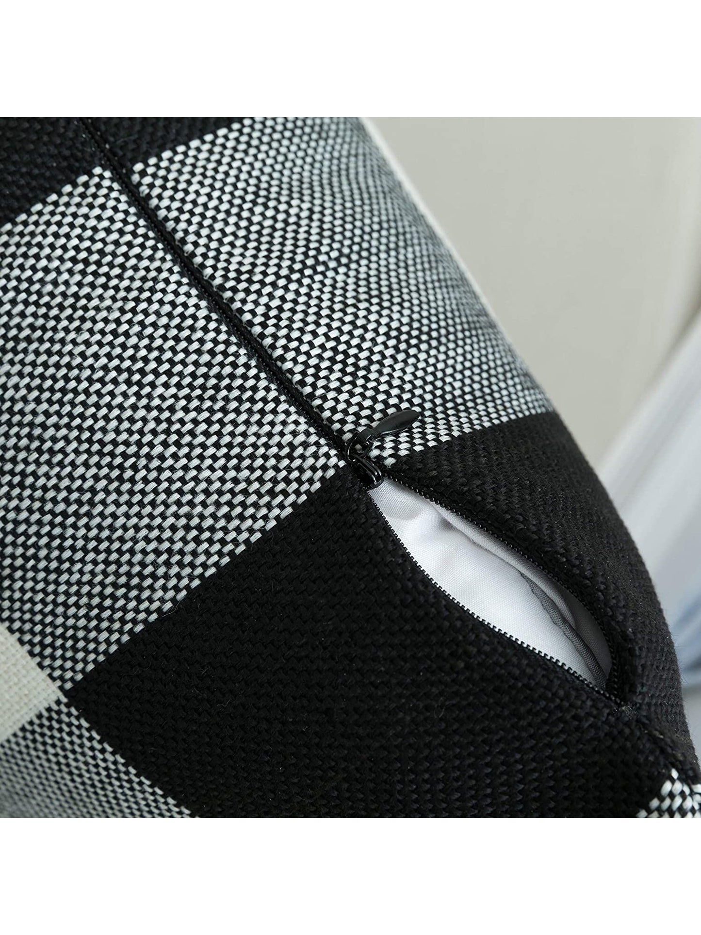 1pc Classic Plaid Pattern Linen Pillow Cover, Autumn And Winter Living Room Sofa Decoration Cushion Case