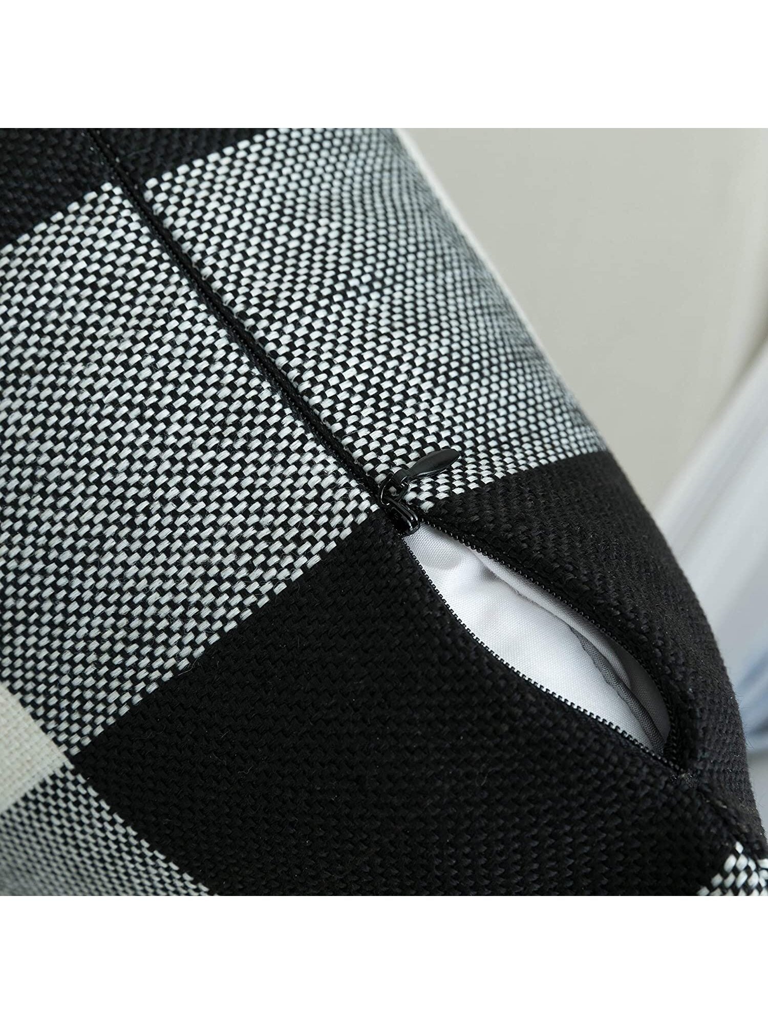 1pc Classic Plaid Pattern Linen Pillow Cover, Autumn And Winter Living Room Sofa Decoration Cushion Case