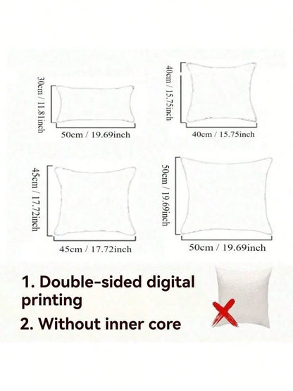 1pc Classic Plaid Pillow Cover, Retro Cushion Pillow Sham, Scottish Style Decorative Pillow Case, French Sofa Pillow Slip, Without Insert, Removable Zipper Cover