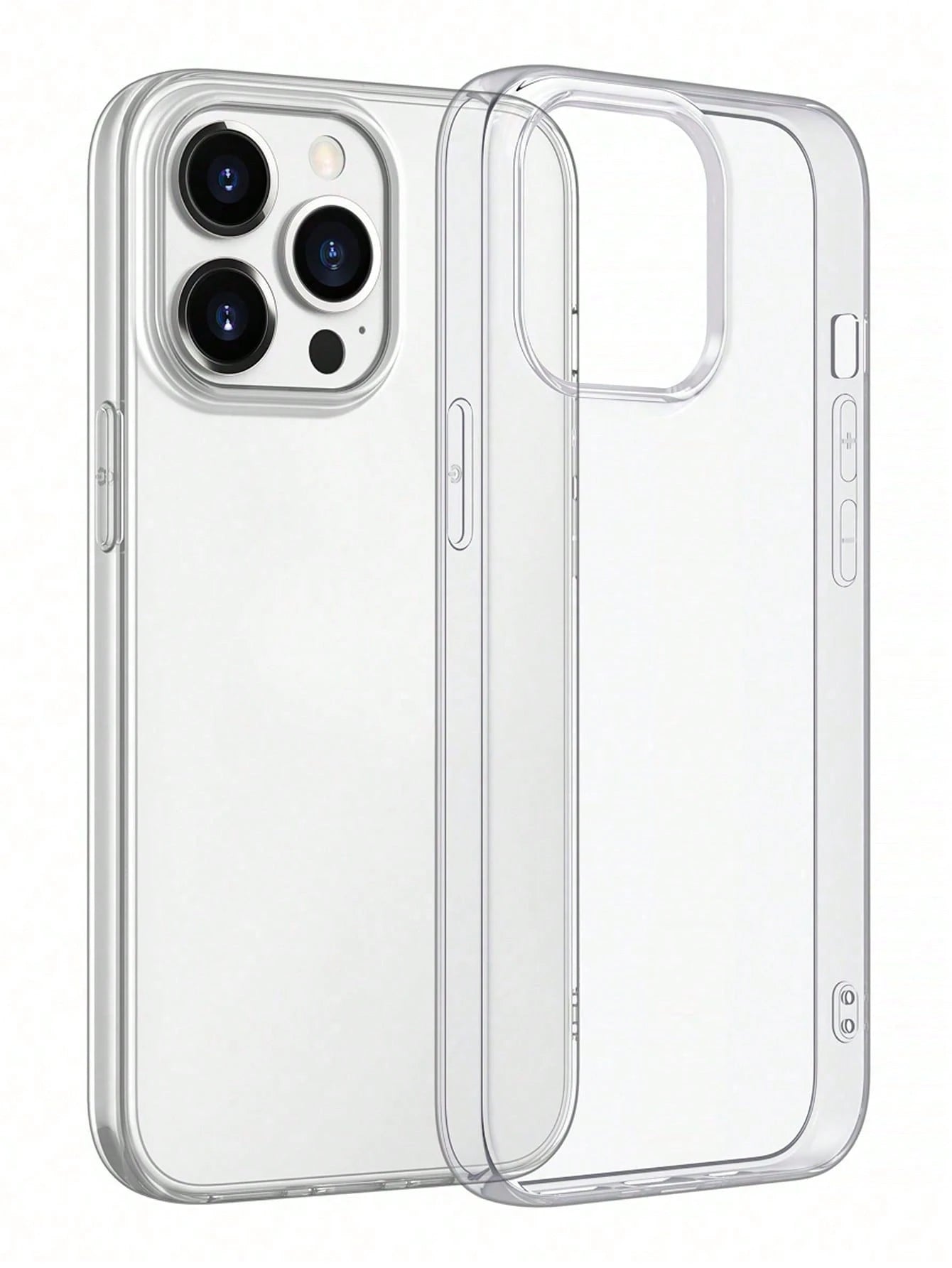 1pc Classic Transparent Soft Phone Case With Large Hole, Compatible With IPhone, Galaxy And Other Smartphones, International Version,  Not The Domestic Version