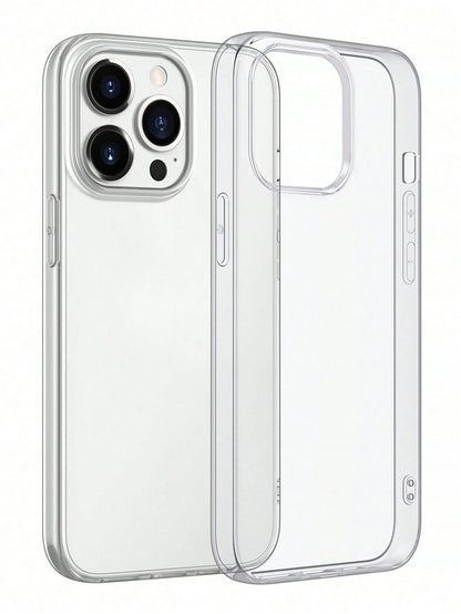 1pc Classic Transparent Soft Phone Case With Large Hole, Compatible With IPhone, Galaxy And Other Smartphones, International Version,  Not The Domestic Version