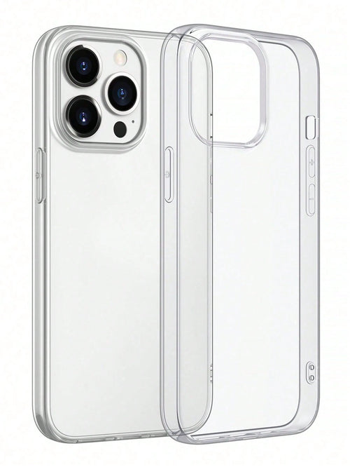 1pc Classic Transparent Soft Phone Case With Large Hole, Compatible With IPhone, Galaxy And Other Smartphones, International Version,  Not The Domestic Version