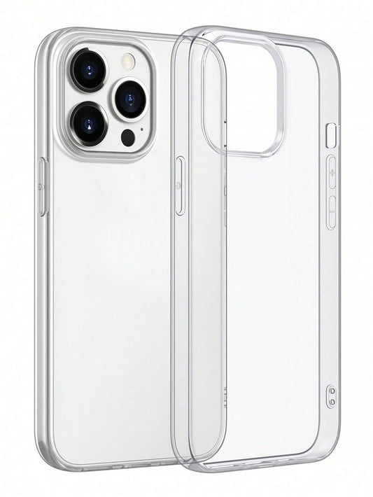 1pc Classic Transparent Soft Phone Case With Large Hole, Compatible With IPhone, Galaxy And Other Smartphones, International Version,  Not The Domestic Version