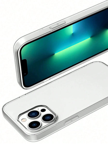 1pc Classic Transparent Soft Phone Case With Large Hole, Compatible With IPhone, Galaxy And Other Smartphones, International Version,  Not The Domestic Version