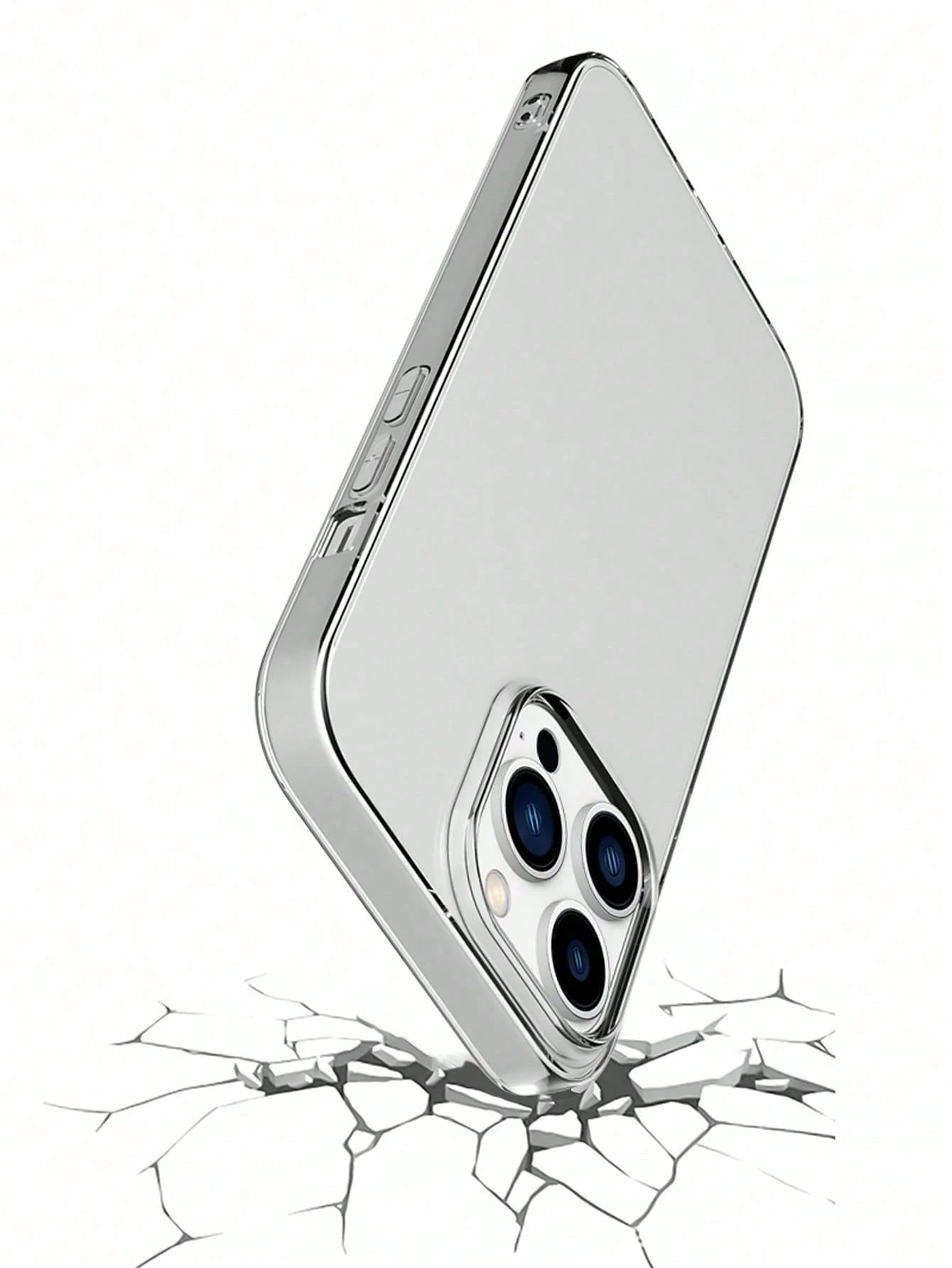 1pc Classic Transparent Soft Phone Case With Large Hole, Compatible With IPhone, Galaxy And Other Smartphones, International Version,  Not The Domestic Version