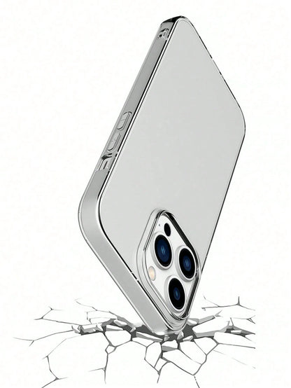 1pc Classic Transparent Soft Phone Case With Large Hole, Compatible With IPhone, Galaxy And Other Smartphones, International Version,  Not The Domestic Version