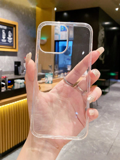 1pc Classic Transparent Soft Phone Case With Large Hole, Compatible With IPhone, Galaxy And Other Smartphones, International Version,  Not The Domestic Version