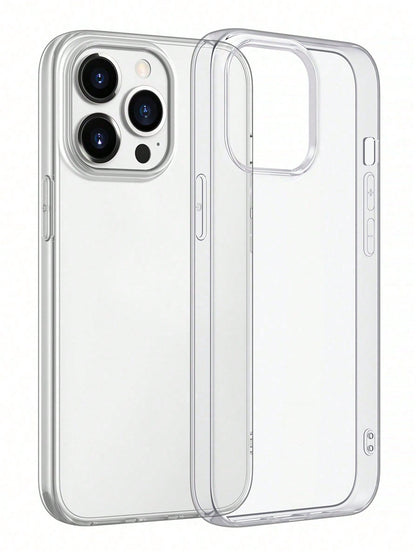 1pc Classic Transparent Soft Phone Case With Large Hole, Compatible With IPhone, Galaxy And Other Smartphones, International Version,  Not The Domestic Version