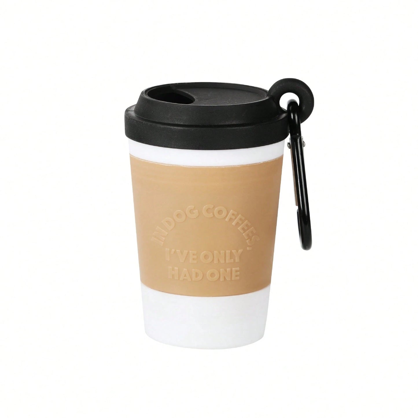 1pc Coffee Cup Shaped Durable Pet Waste Bag Dispenser With Trash Bags, Suitable For Dog Walking And Outdoor Travel, Cute Cartoon Creative Design, Hygienic, Random Waste Pickup Tool And Plastic Bag Sty