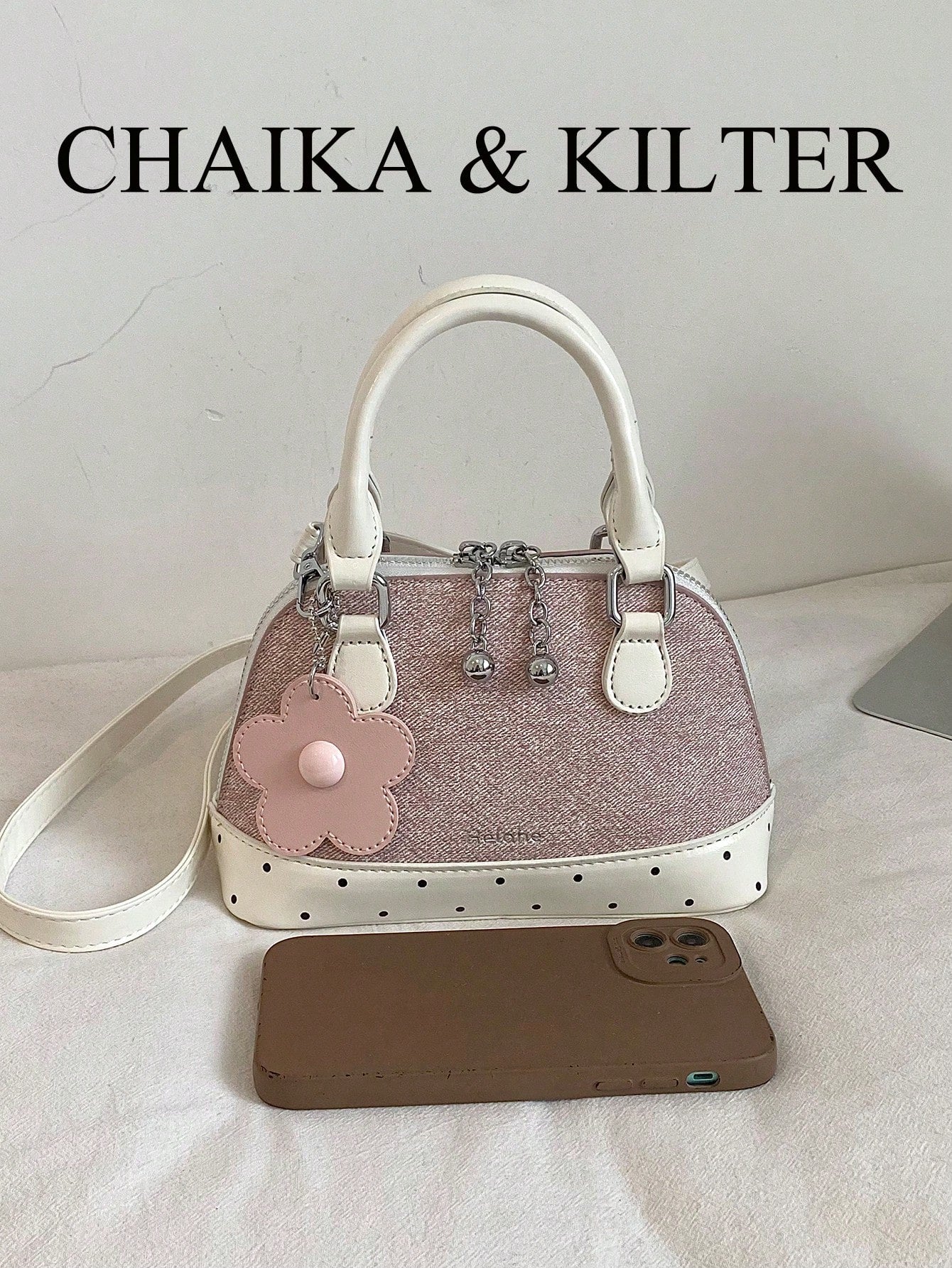 1pc Color Block PU Leather New Women Backpack, Shoulder Bag, Crossbody Bag, Fashionable Shell Handbag, Adjustable Strap, Suitable For Girls, College S