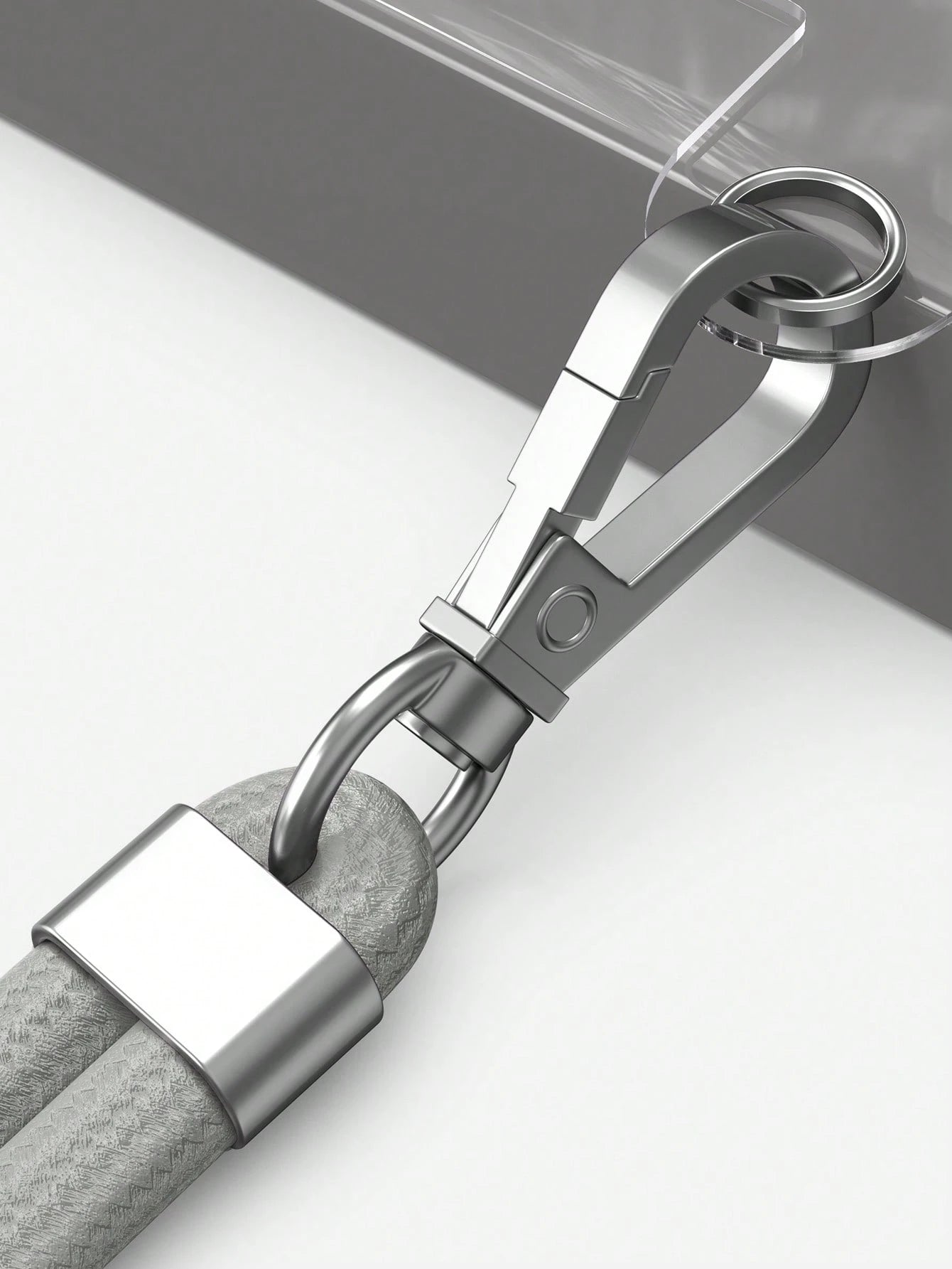 1pc Crossbody Phone Lanyard (Grey), Includes Transparent Pad For Phone Case Attachment, Multi-Functional Adjustable Neck Strap, Length 145cm/57in, Compatible With All Smartphones, Universal Lanyard Su