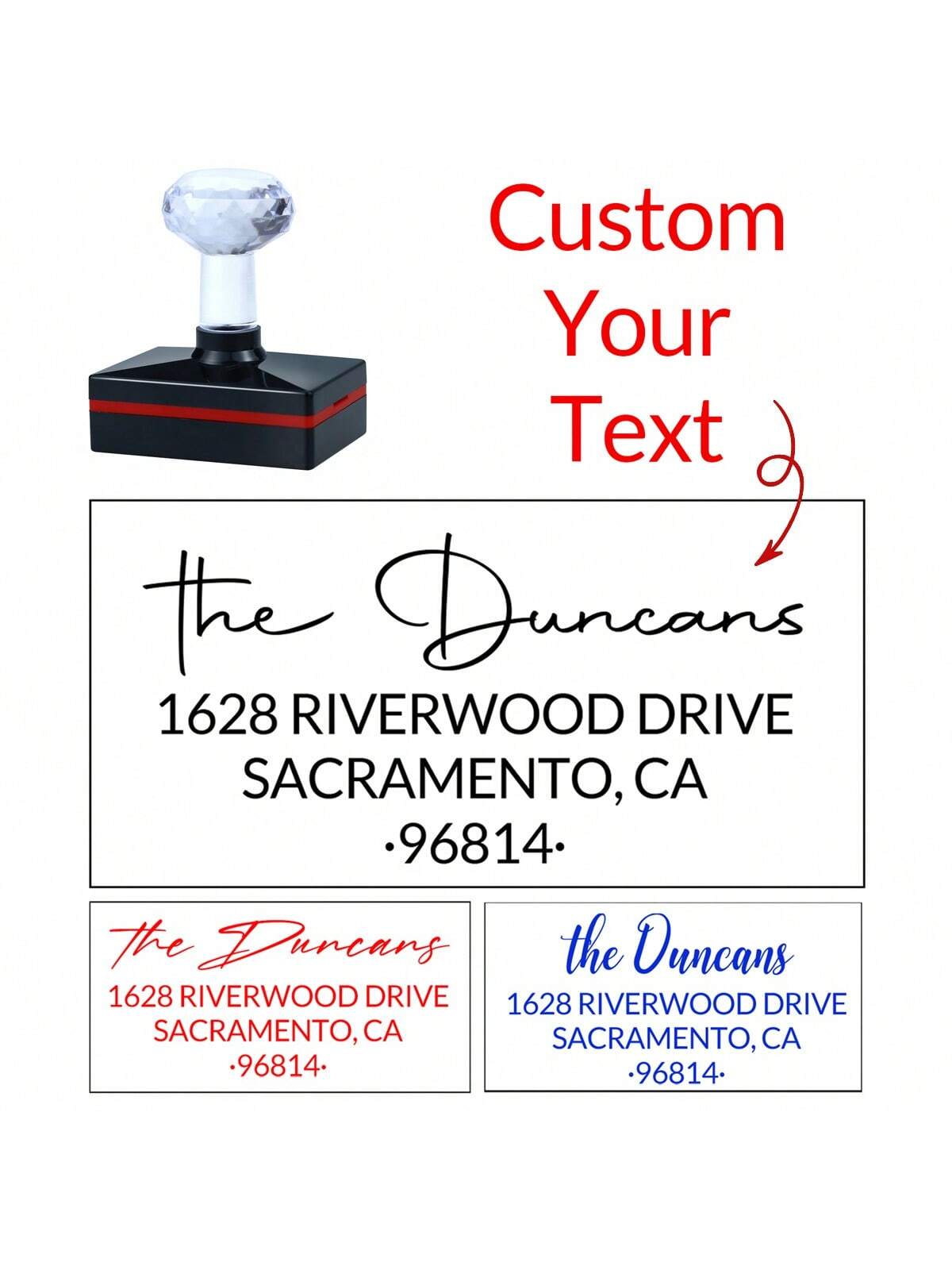 1pc Custom Text Return Address Stamps Self Inking, Personalized Stamps For Mailing, Office Supplies Seal, Customized Postage Stamps, Return To Sender Stamp, Black Name Stamp, Business Stamp